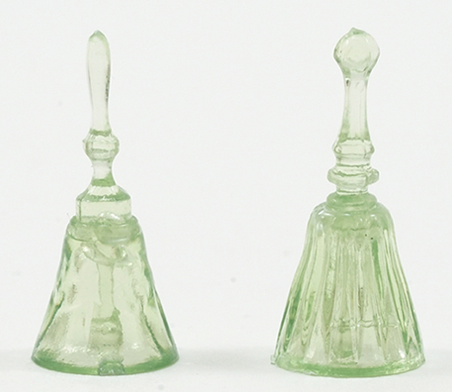 Dollhouse Miniature Dinner Bells, 2Pc, Green